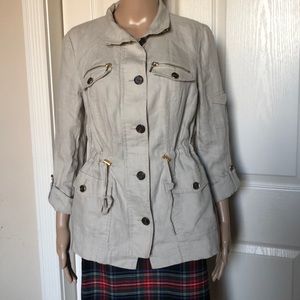 INC Linen Safari jacket